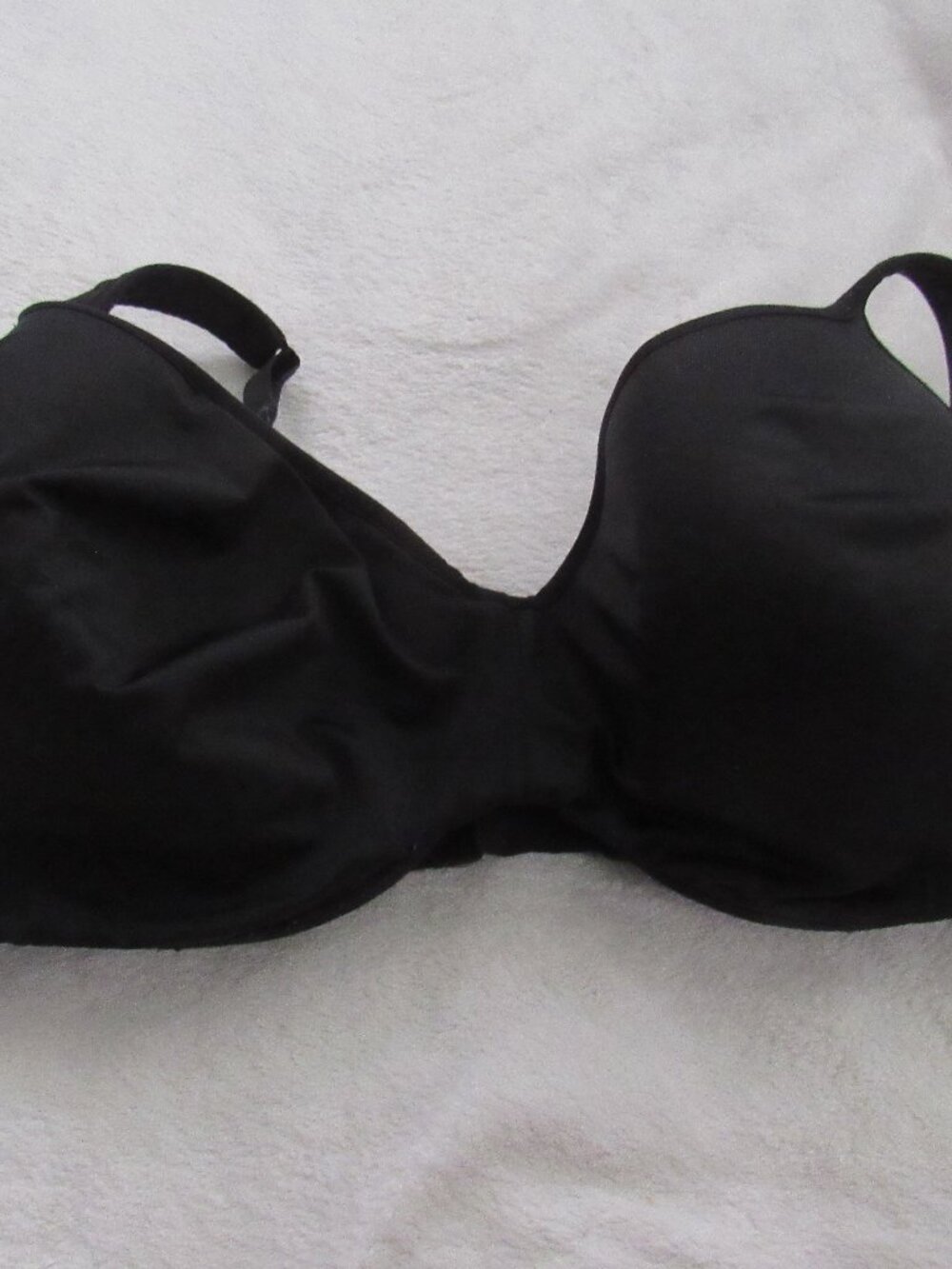 Cacique Black Smooth Lightly Lined Balconette Bra Size 40G USED